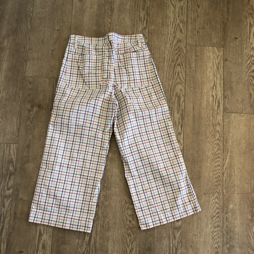Madewell checkered high-waisted wise-leg pants
